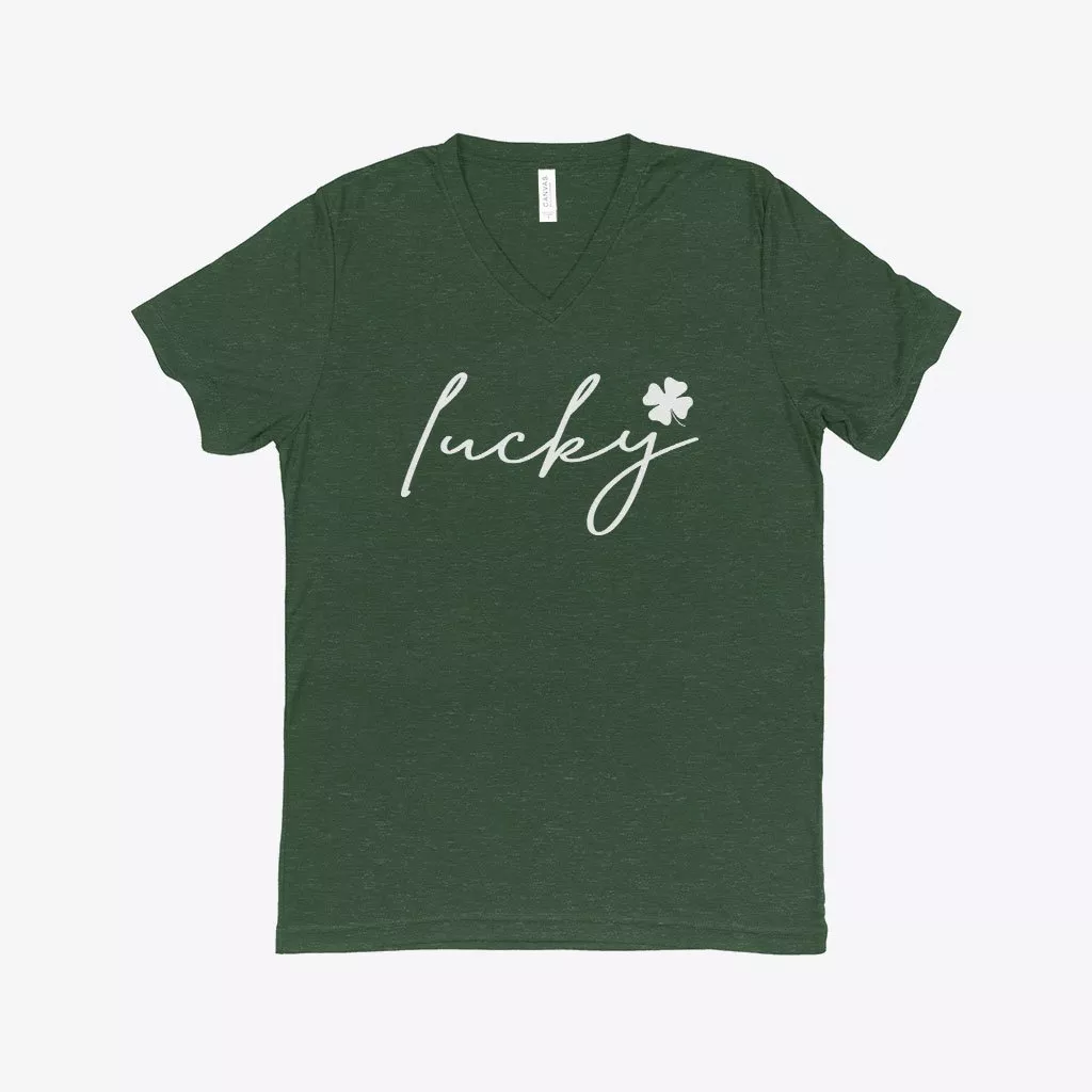 Green St. Patrick’s Day Triblend V-Neck T-Shirt