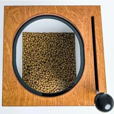 Semi-Automatic Wooden Large-Capacity Pet Food Storage and Feeding Station
