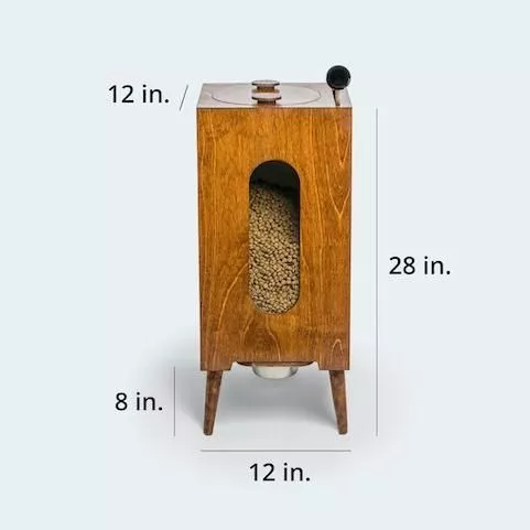 Wooden Large-Capacity Pet Food Storage and Feeding Station for Pet Lovers