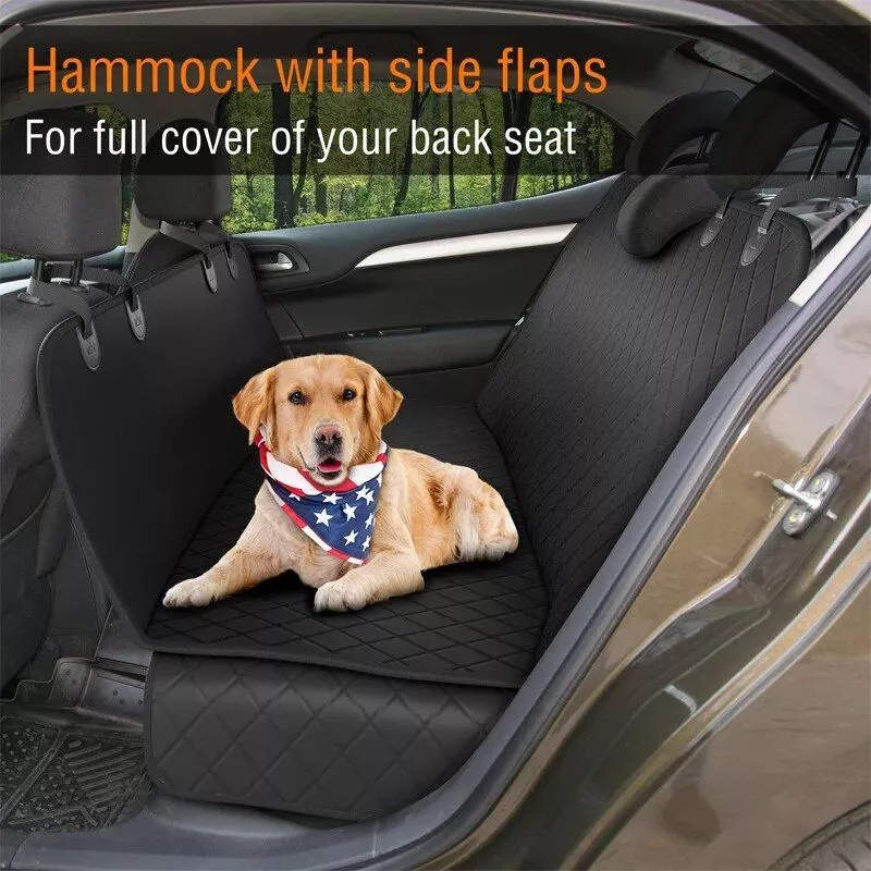 Durable Jean Material Waterproof Dog Car Seat Hammock with Side Flaps