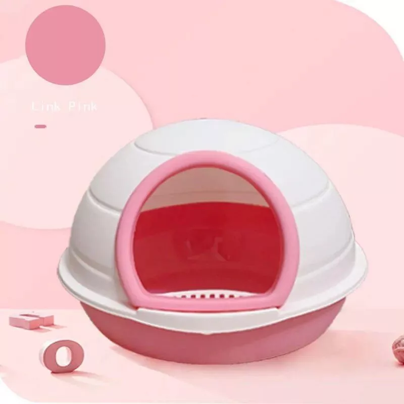 Link Pink Space Capsule Cat Litter Box