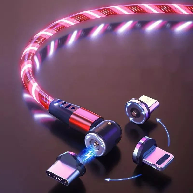 360°+180° Rotatable Luminous Magnetic Charging Cable