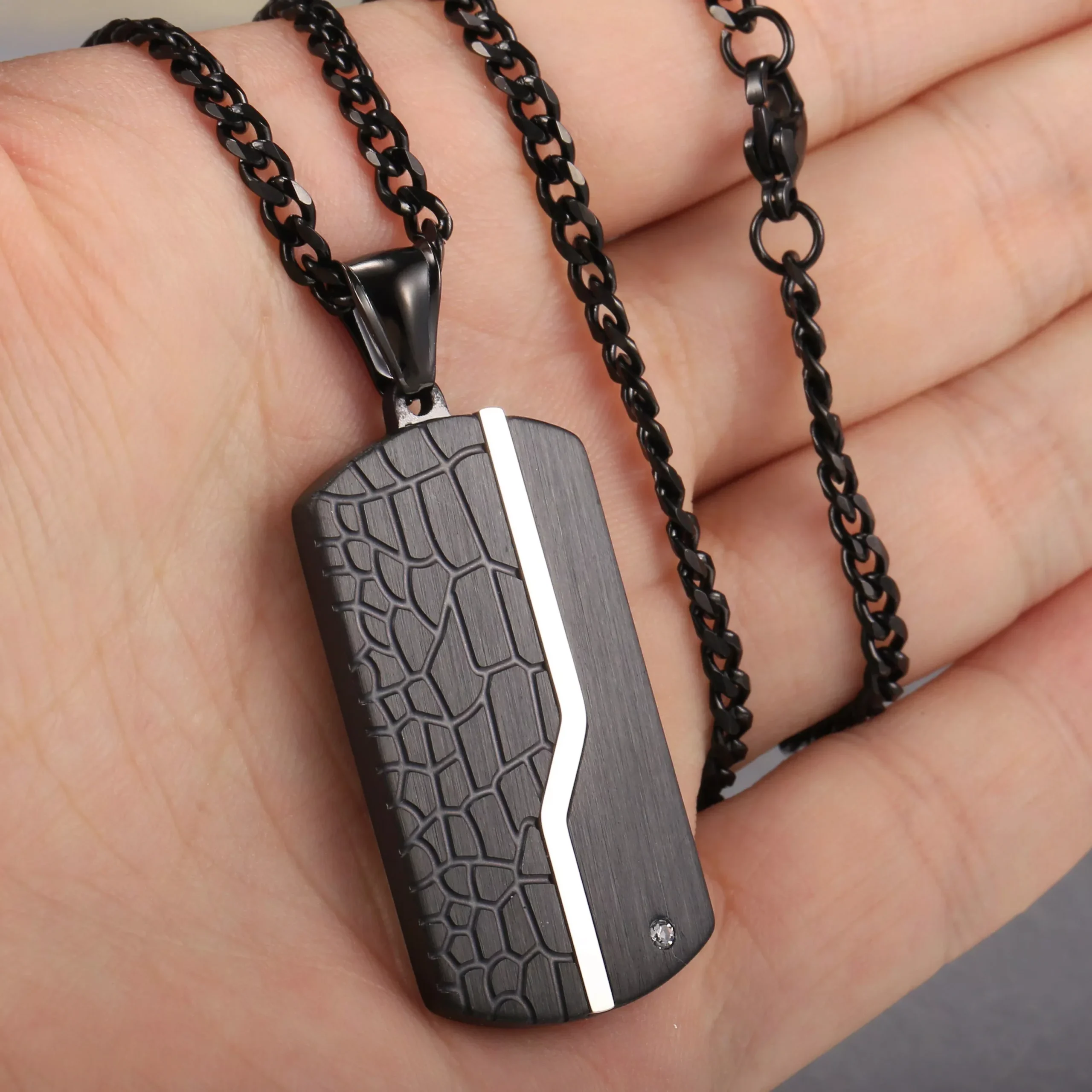 Strong and Stylish Stainless Steel Shield Pendant Necklace