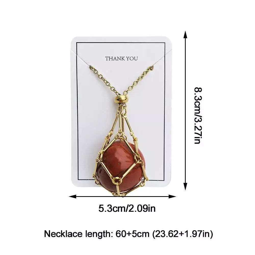 Red Gemstone Holder Necklace