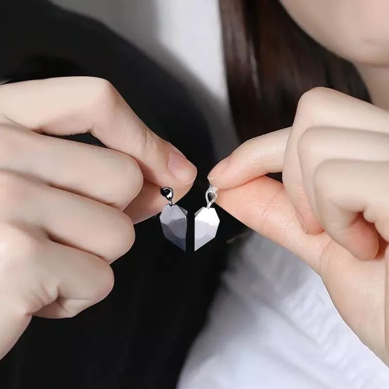 Couples' Heart Magnet Necklaces