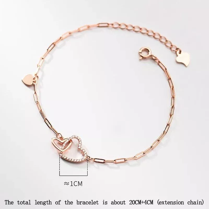 Double Layer Heart Bracelet Jewelry