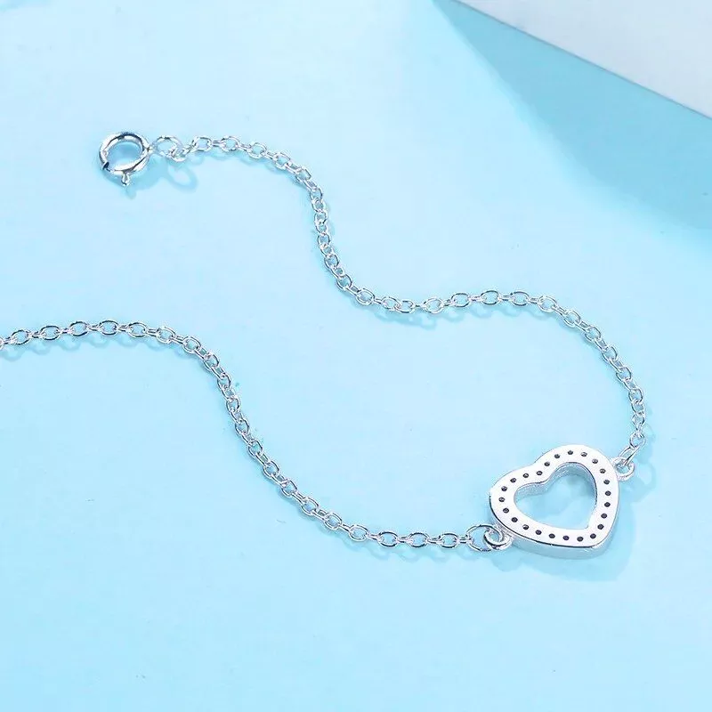 Sterling Silver Heart Bracelet