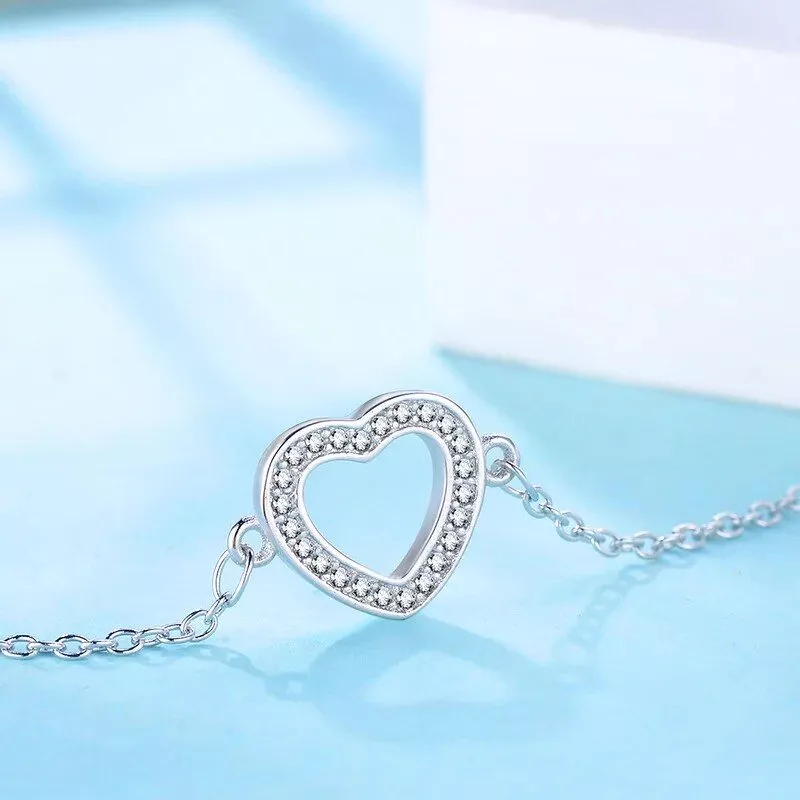 925 Silver Charm Love Bracelet