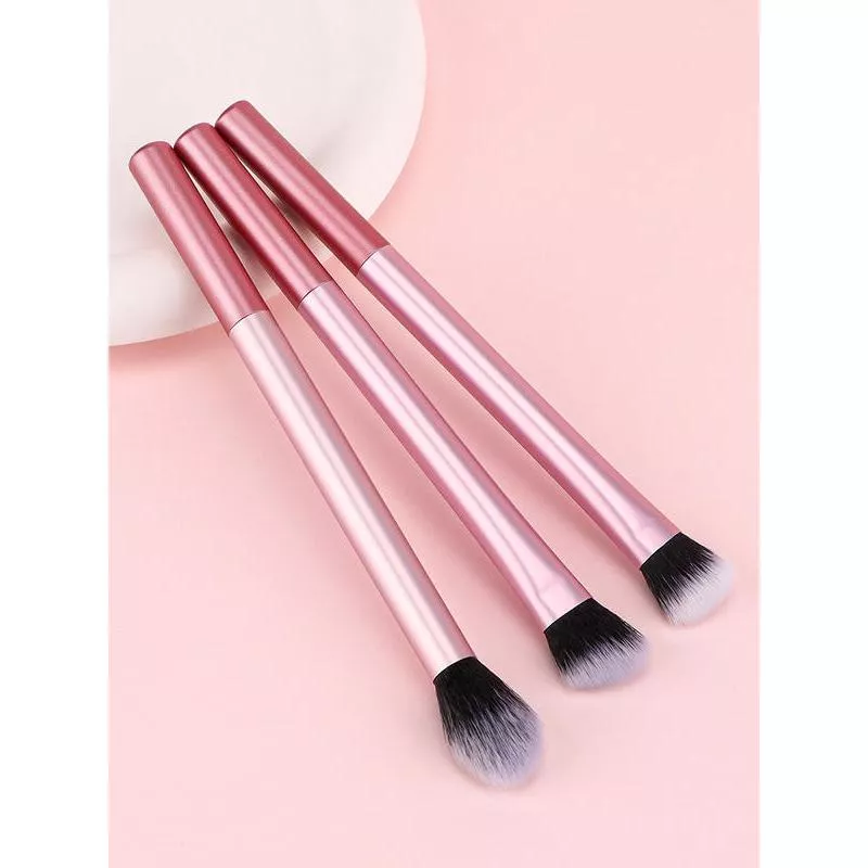 Three Color Flawless Base Makeup Brush Set for Concealer, Eye Shadow, and Blusher