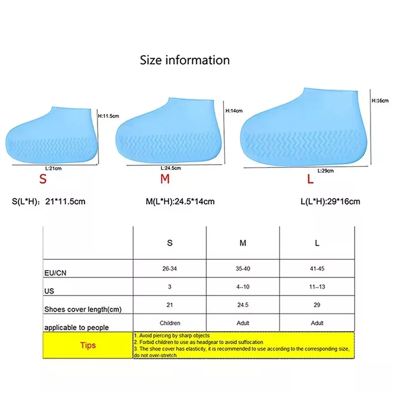 Waterproof Silicone Shoe Covers Outdoor Protectors