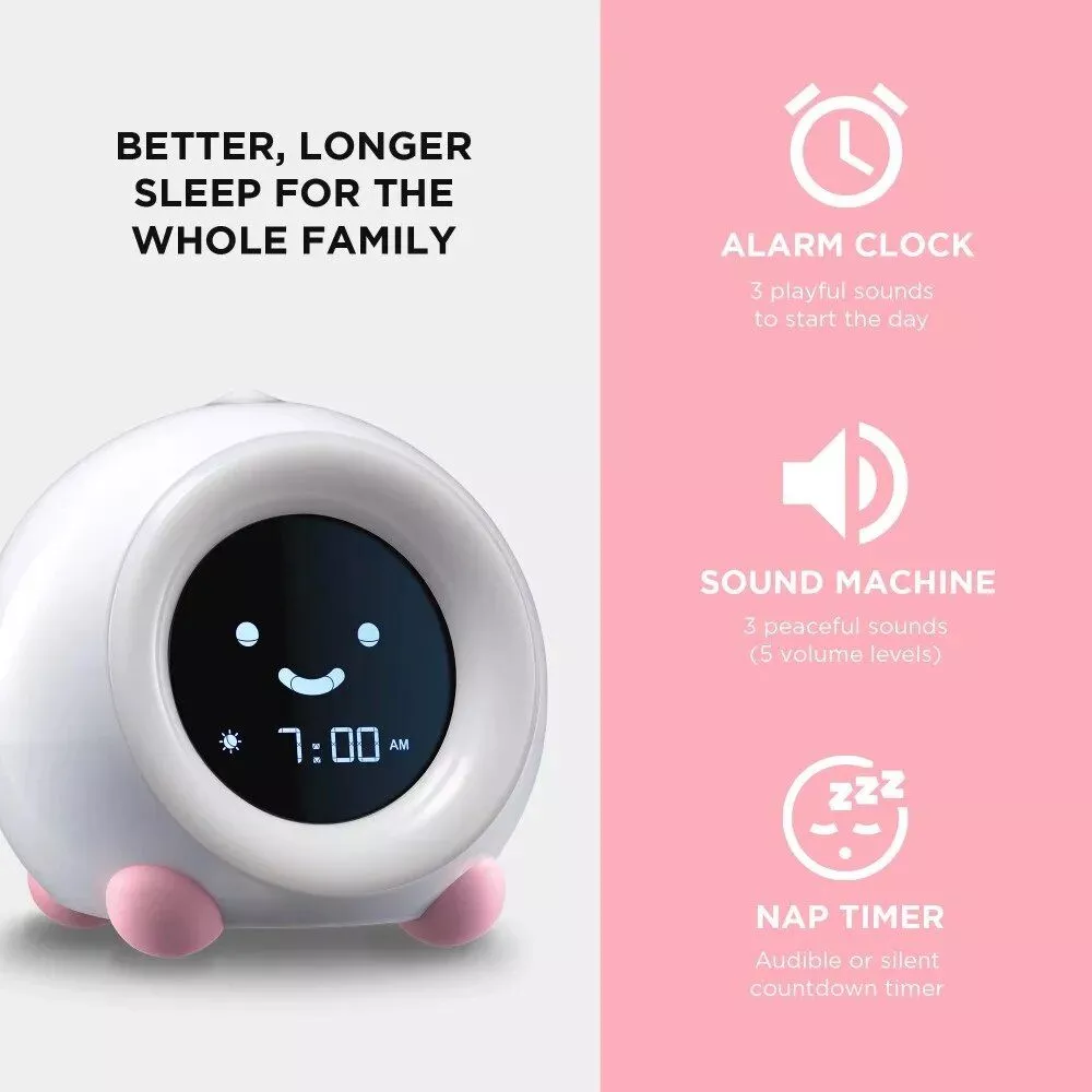 Kid’s Sleep Trainer and Night Light Alarm Clock with Sleep Sounds