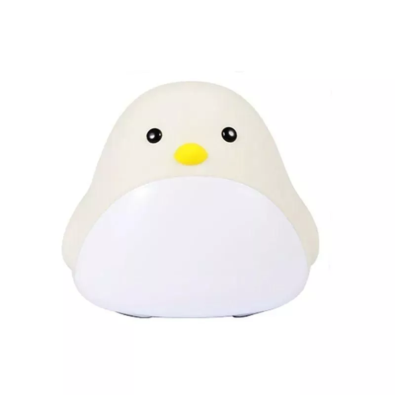 Time Bird Night Light & Alarm Clock: Cartoon Cute Silicone Touch Lamp for Kids