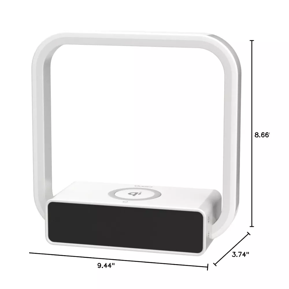 Touch Lamp Alarm Clock with Wireless Charging & RGB Wake-Up Light