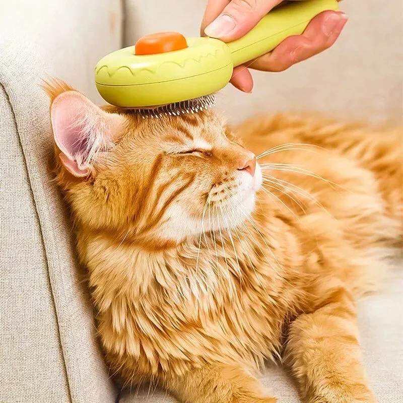 Deluxe Donut Cat & Dog Grooming Brush – Effortless Hair Removal & Comfort in One