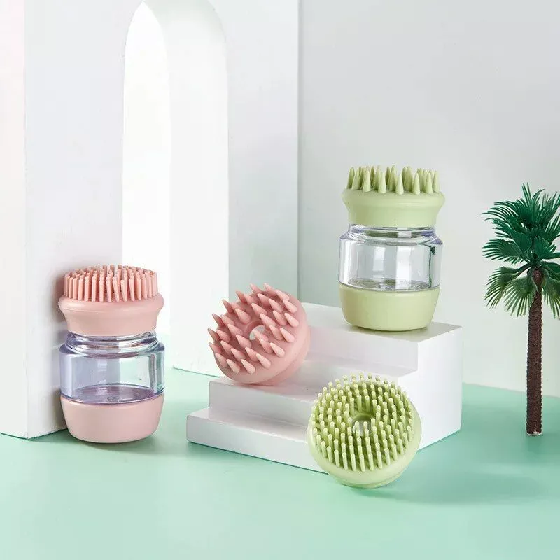 Soft Silicone Dog Bath Brush – 2-in-1 Grooming and Massage Comb for Pets
