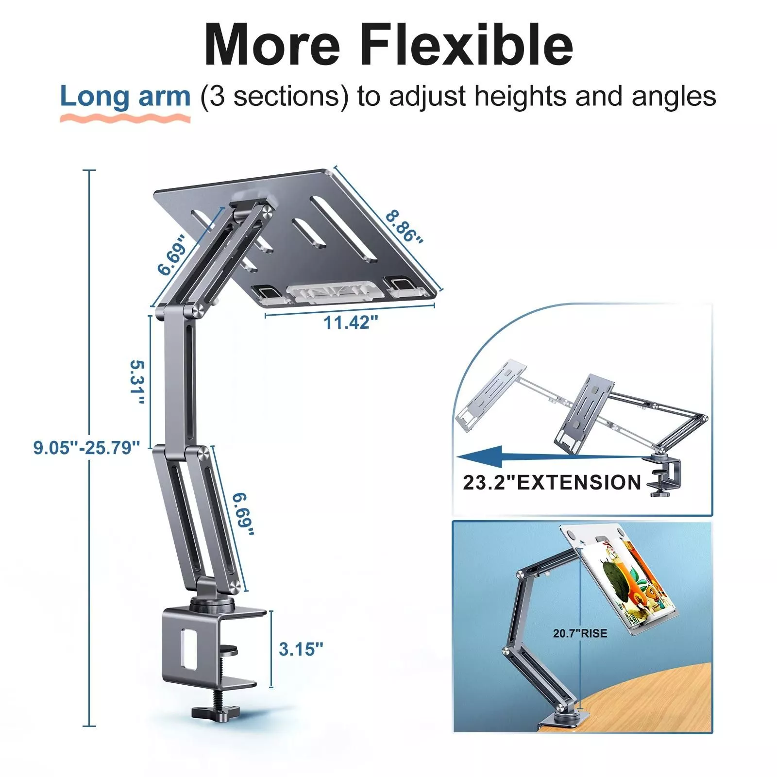 Versatile 360° Rotating Laptop and Tablet Stand