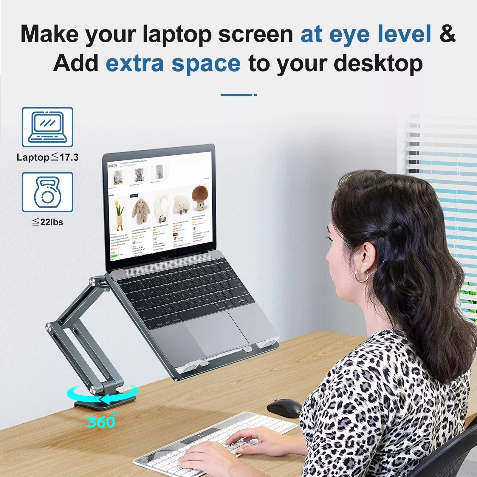 Versatile 360° Rotating Laptop and Tablet Stand