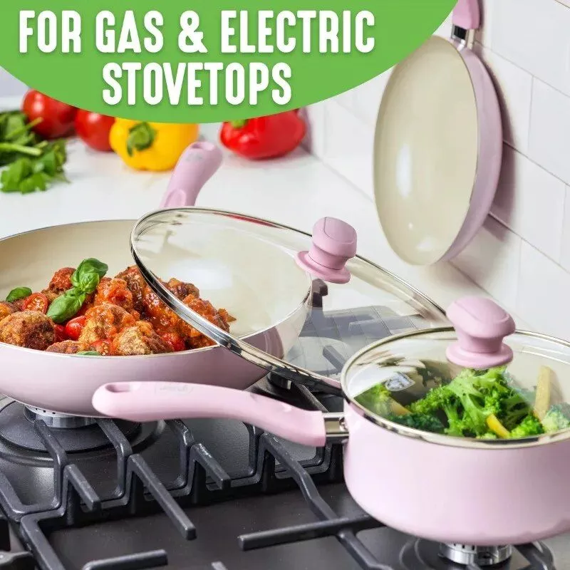 Diamond Infused Ceramic Nonstick Cookware Set