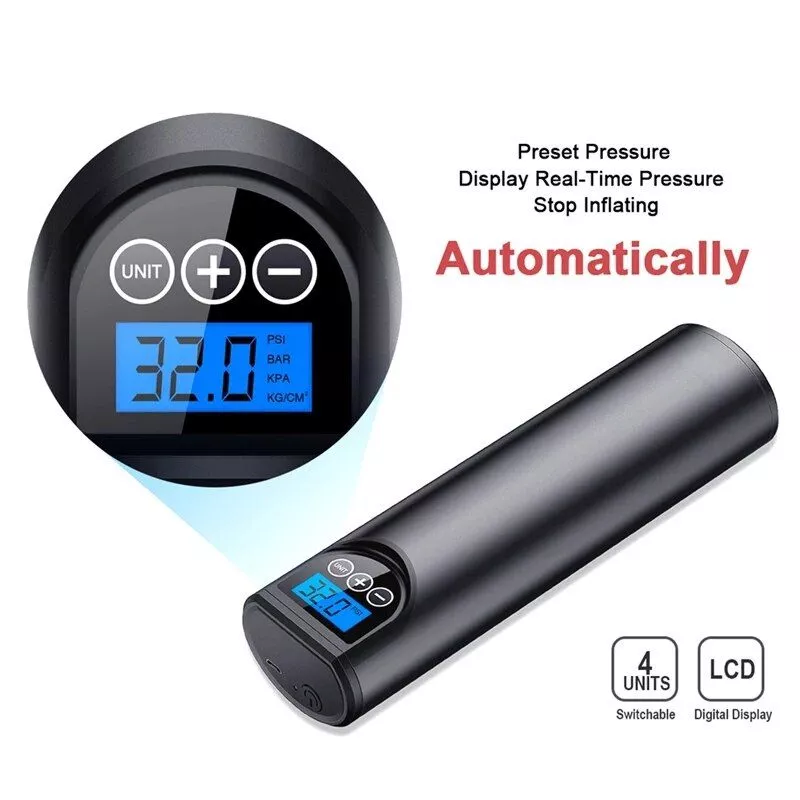 Portable 12V 150PSI Electric Air Pump with LCD Display