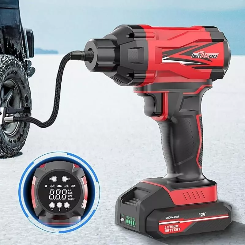 Portable Digital Tire Inflator – Handheld, Wireless, Rechargeable Air Compressor