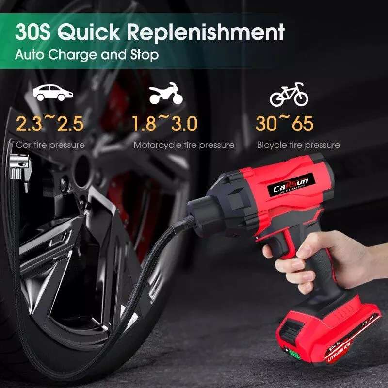 Portable Digital Tire Inflator – Handheld, Wireless, Rechargeable Air Compressor