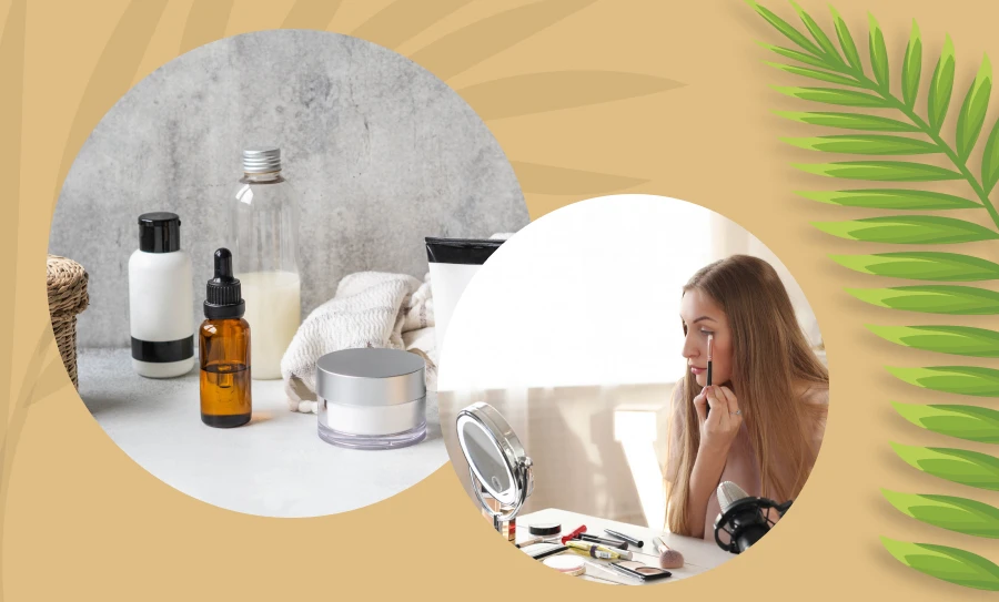 A Makeup Artist With Her Cosmetic Supplies