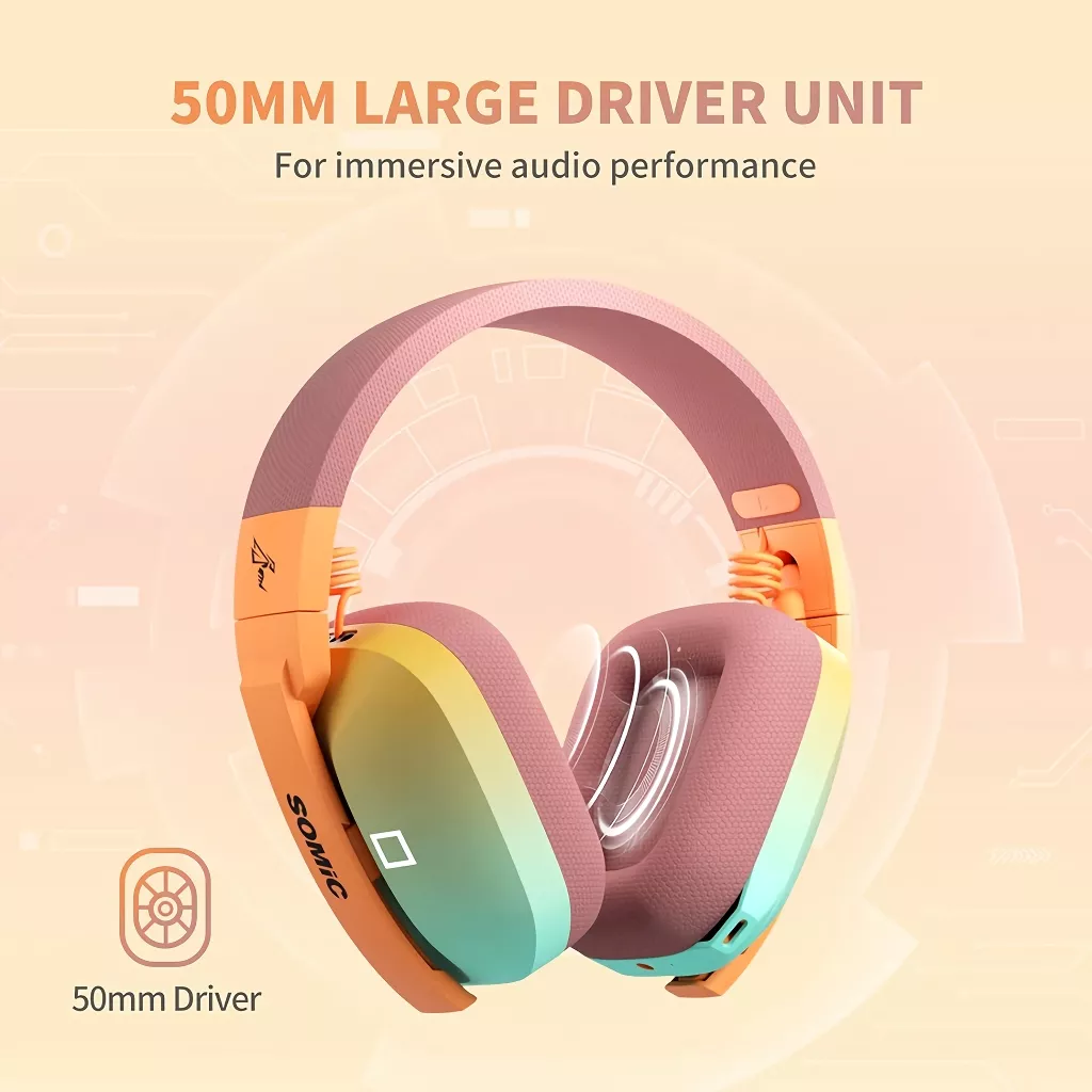 Wireless Bluetooth Gaming Headset with 3-Mode Connection