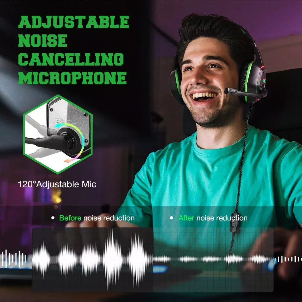 7.1 Surround RGB Gaming Headset with Noise-Cancelling Mic for PC/PS4/PS5