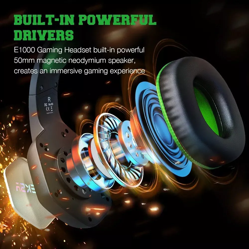 7.1 Surround RGB Gaming Headset with Noise-Cancelling Mic for PC/PS4/PS5