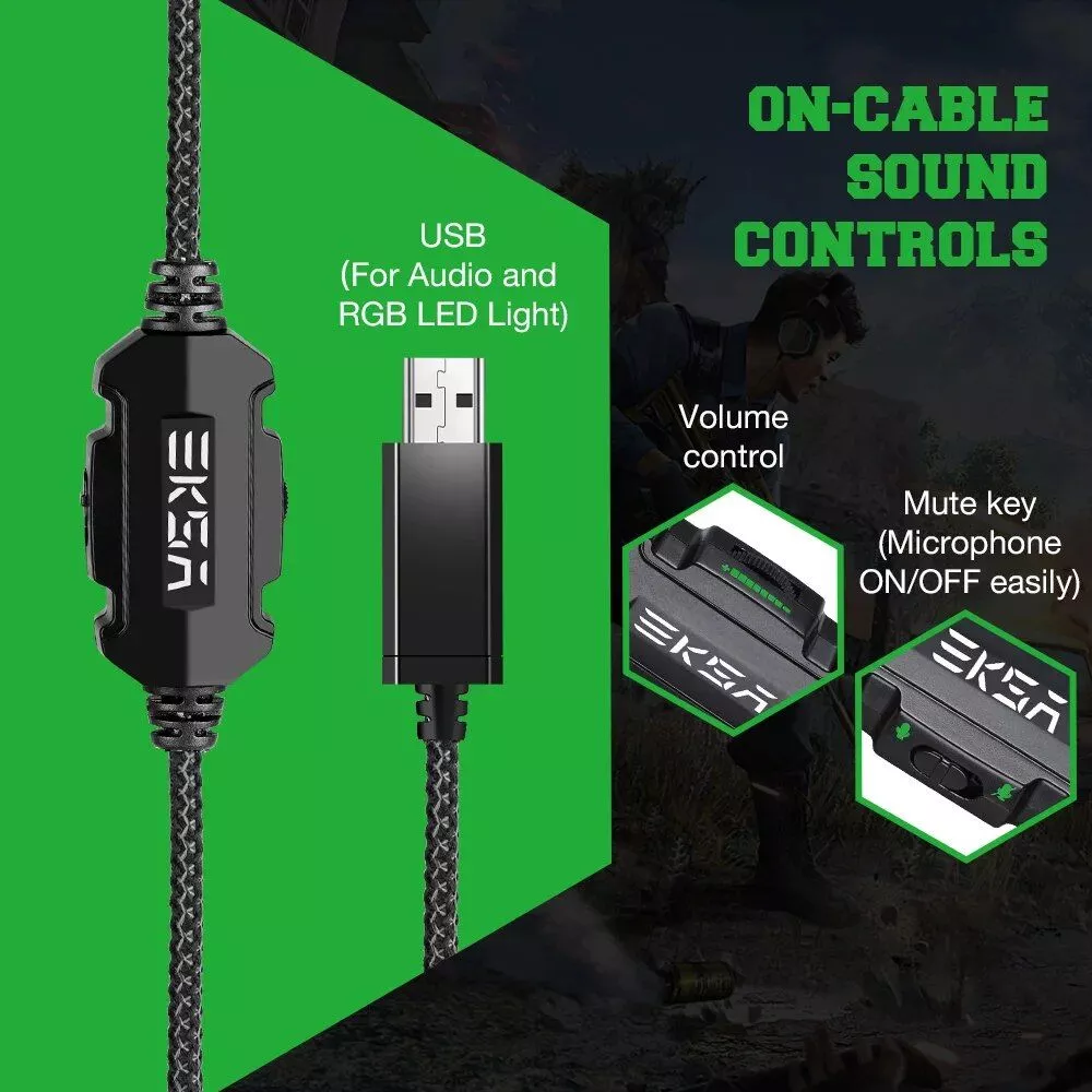 7.1 Surround RGB Gaming Headset with Noise-Cancelling Mic for PC/PS4/PS5
