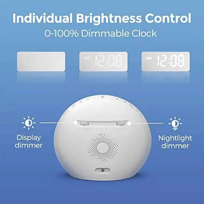 Wake Up Light & Sound Machine Alarm Clock with Night Light
