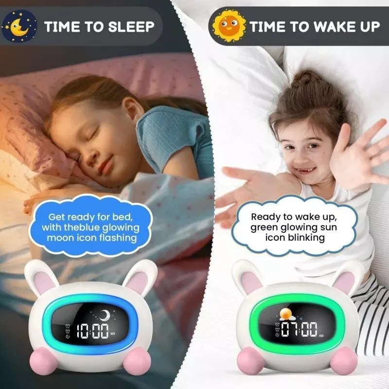 Kids’ Wake-Up and Sleep Training Alarm Clock with Soothing Sound Machine