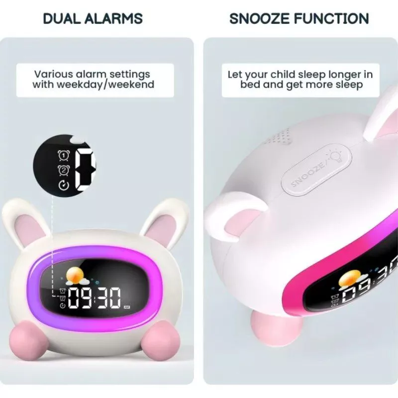 Kids’ Wake-Up and Sleep Training Alarm Clock with Soothing Sound Machine
