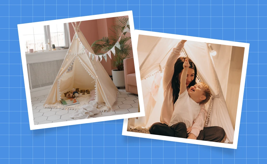 Delightful Kids Play Teepee Tent