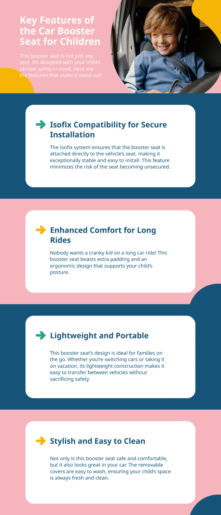 Key Features of The Car Booster Seat for Children From Neo Gear Store