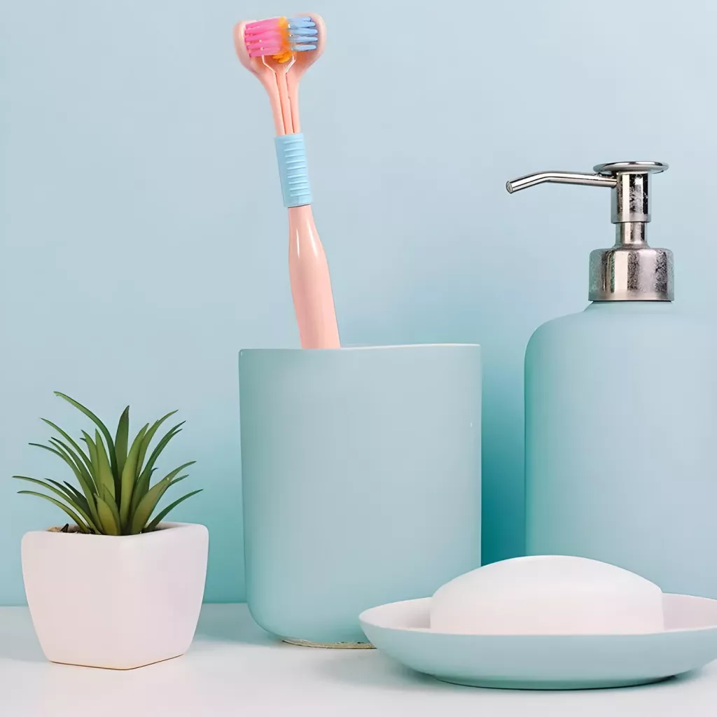 Triple-Sided Ultra-Fine Soft Bristle Toothbrush for Enhanced Oral Health