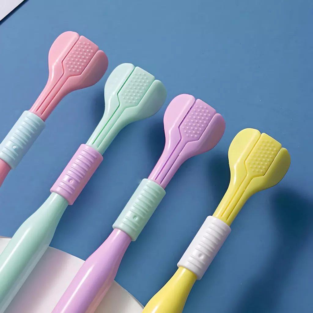 Triple-Sided Ultra-Fine Soft Bristle Toothbrush for Enhanced Oral Health