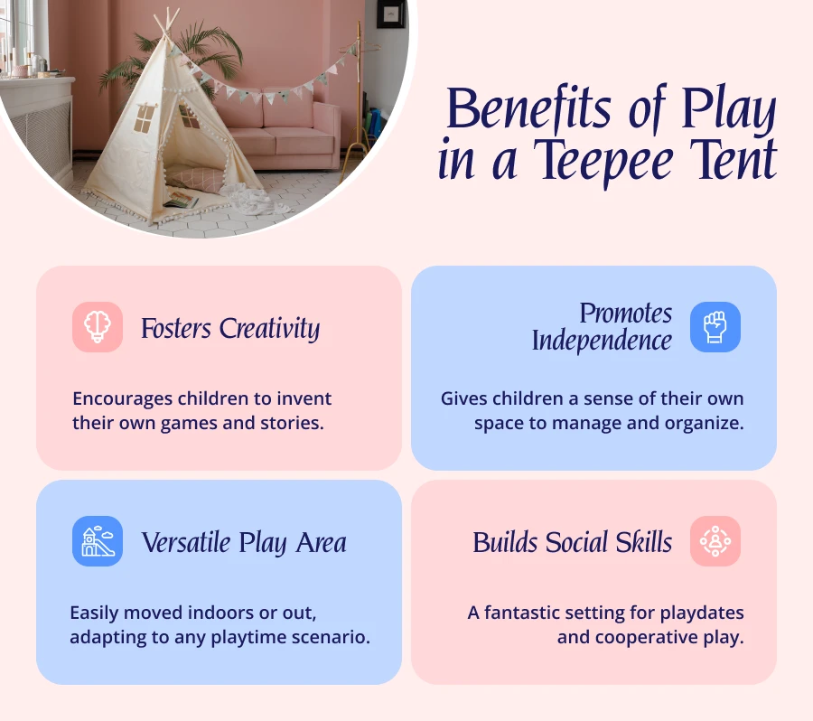 Benefits of Play in a Teepee Tent Kids Playground