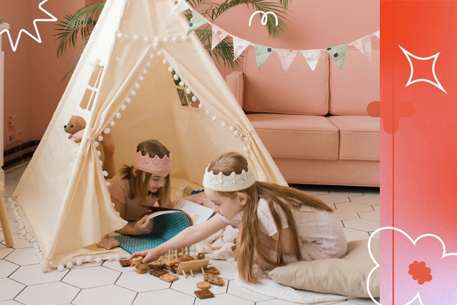 Create a Wonderland Castle with a Children is Teepee Tent