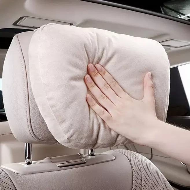 Universal Adjustable Car Neck Pillow Support with Soft Plush Finish Universal Adjustable Car Neck Pillow Support with Soft Plush Finish