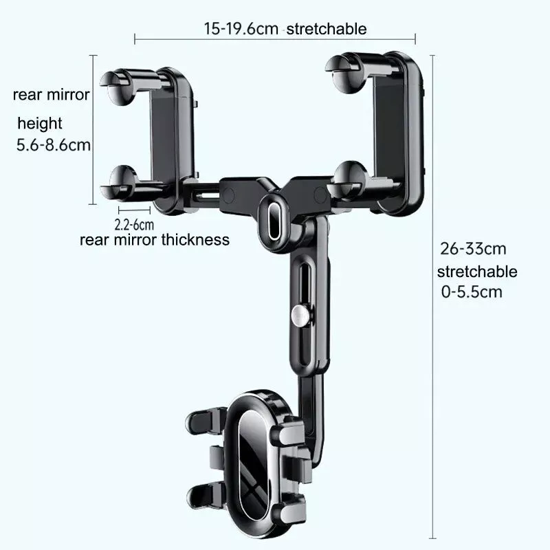 Adjustable Car Rearview Mirror Phone Holder for 4.0-7.0 inch Devices Adjustable Car Rearview Mirror Phone Holder for 4.0-7.0 inch Devices