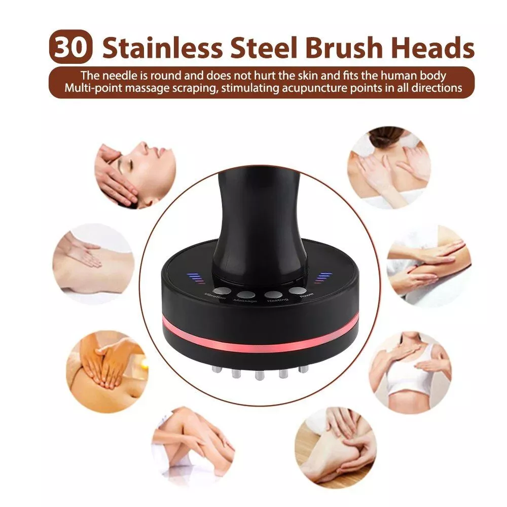 Vibrating Gua Sha Body Massager with Hot Compress & Microcurrent Vibrating Gua Sha Body Massager with Hot Compress & Microcurrent
