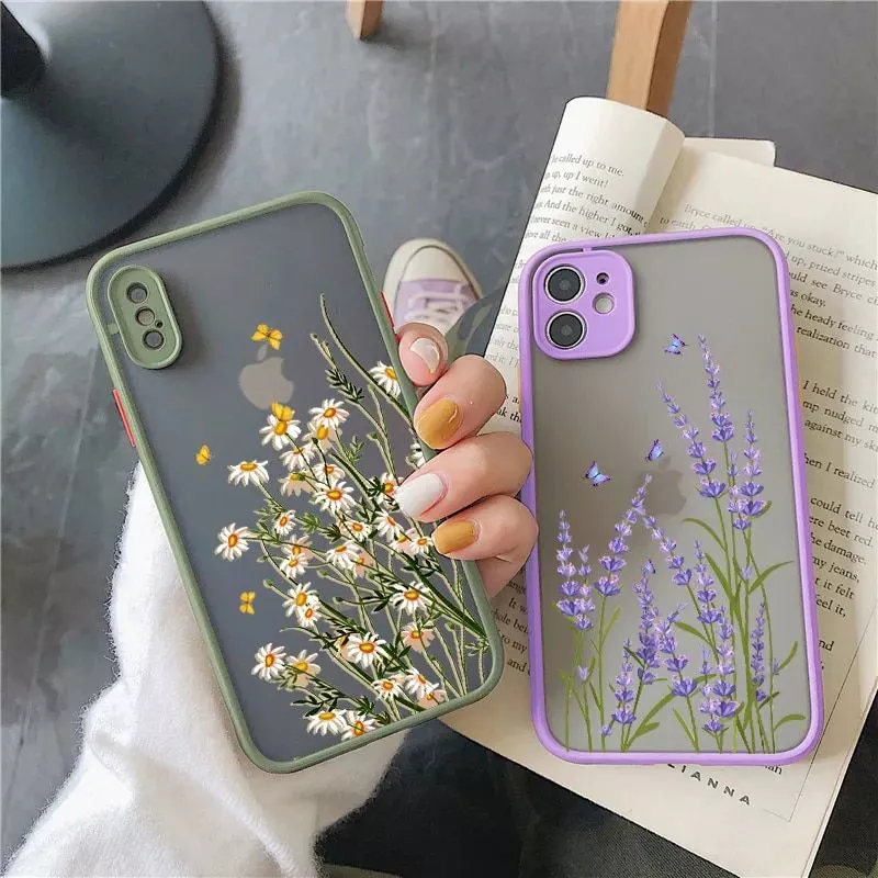 Lavender Butterfly Higan Flower Shockproof Phone Case for Various iPhone Models Lavender Butterfly Higan Flower Shockproof Phone Case for Various iPhone Models