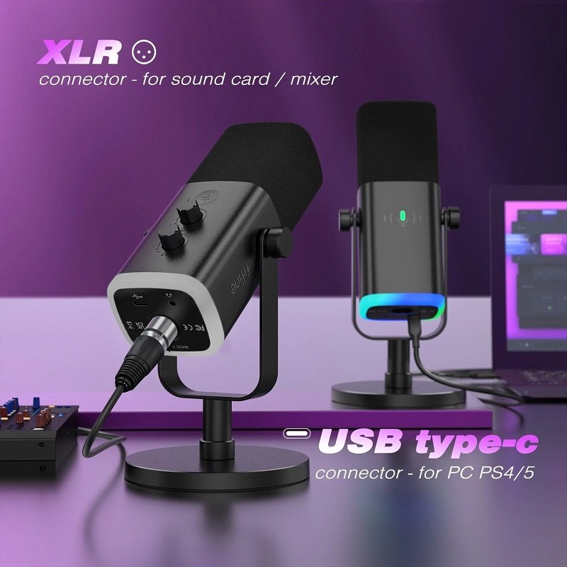 RGB Gaming Microphone – Stylish USB Mic with Colorful Lighting RGB Gaming Microphone – Stylish USB Mic with Colorful Lighting